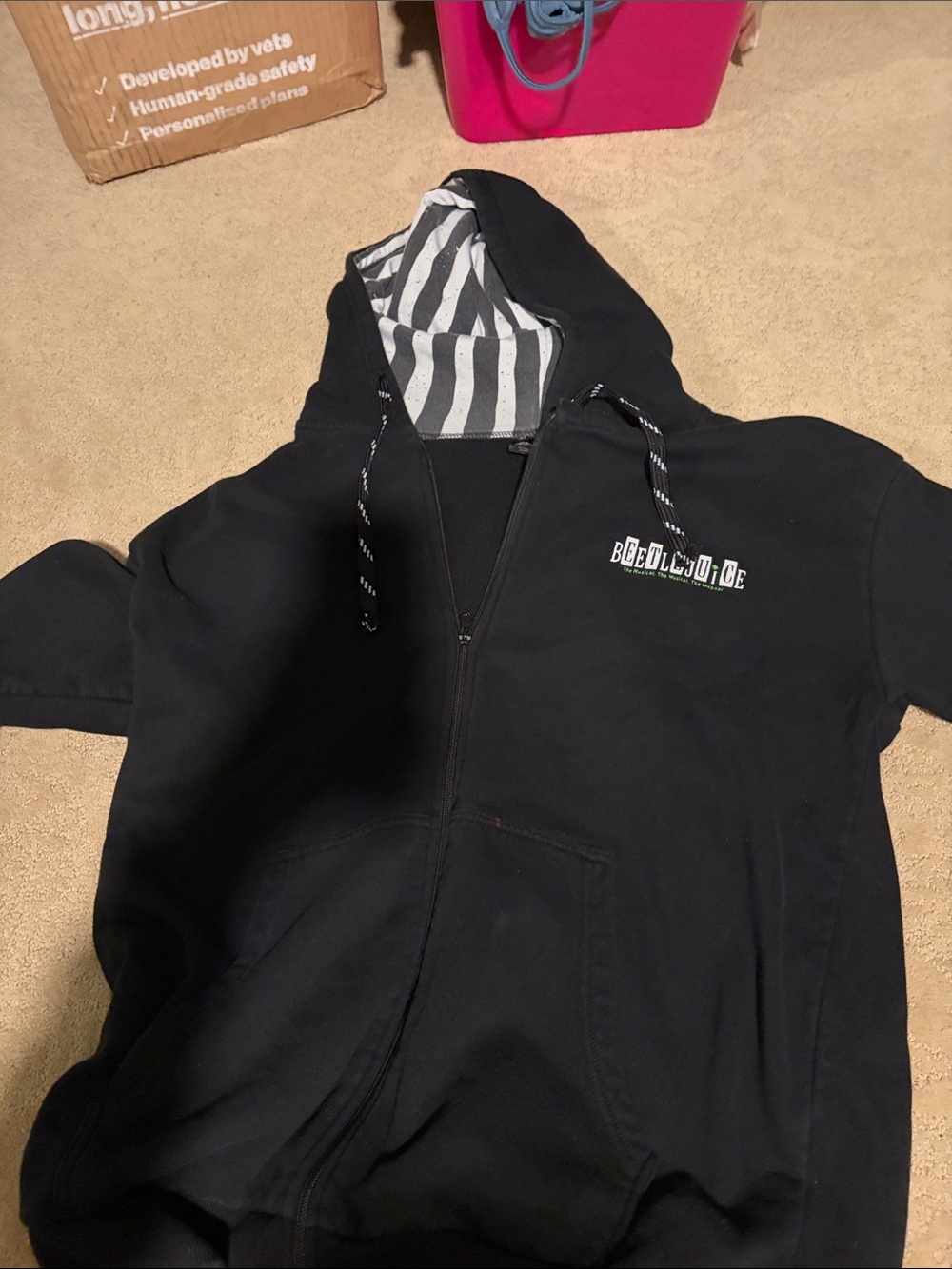 Beetlejuice the musical zip up hoodie